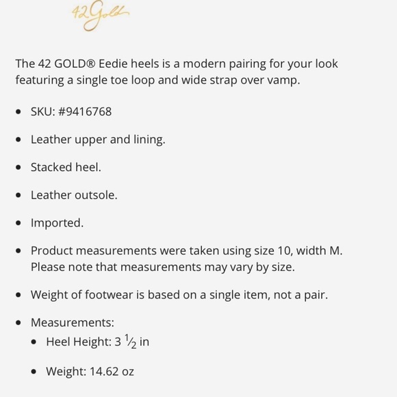 42 Gold Eedie One Toe Heel Sandals - Picture 8 of 8